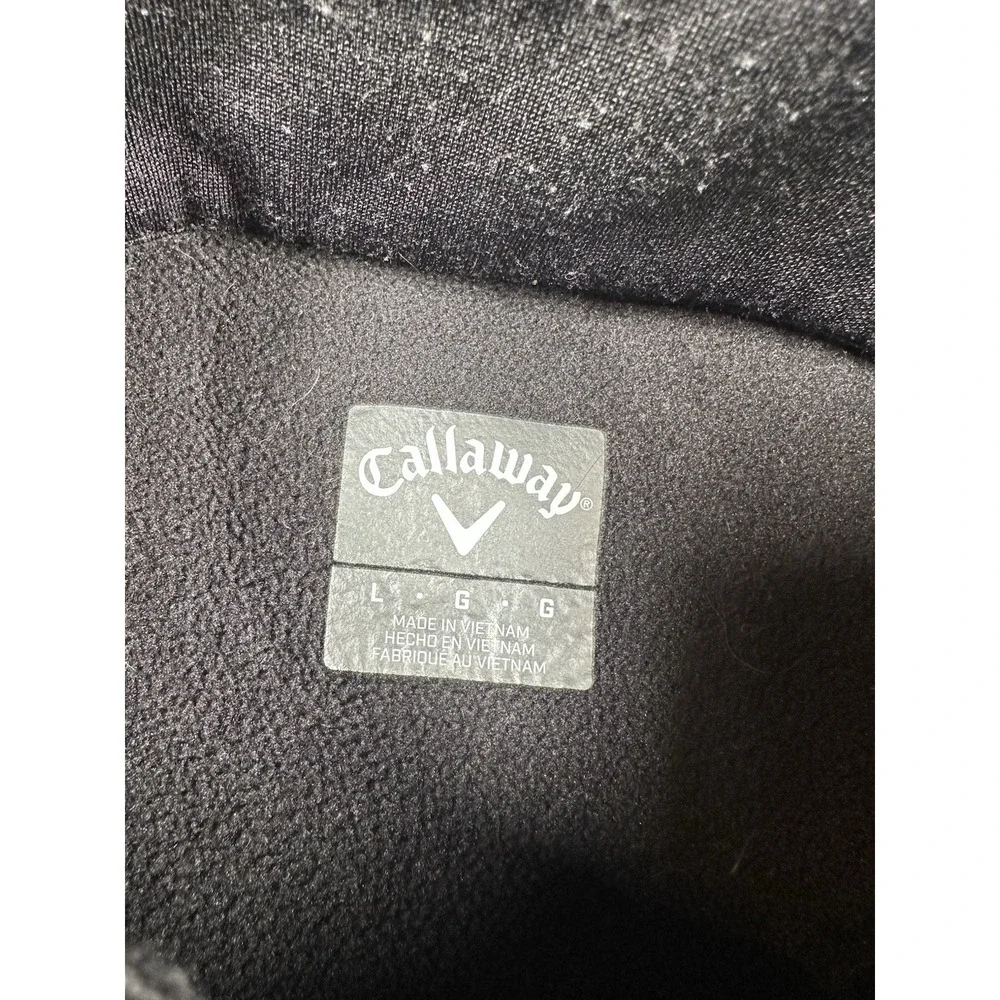 Callaway Sweater Mens Large Gray Golf Quarter Zip Pullover Weather Wind Pockets‎